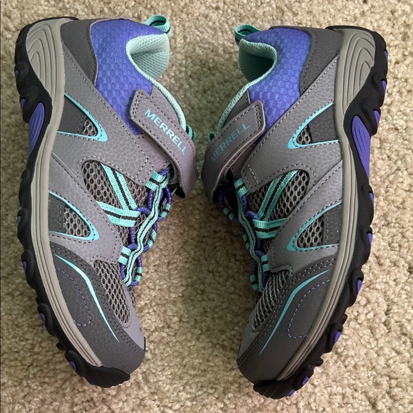 Merrell Kids' Sneakers in Gray and Purple, Trail Chaser, NWT, size 4 wide - Picture 7 of 11